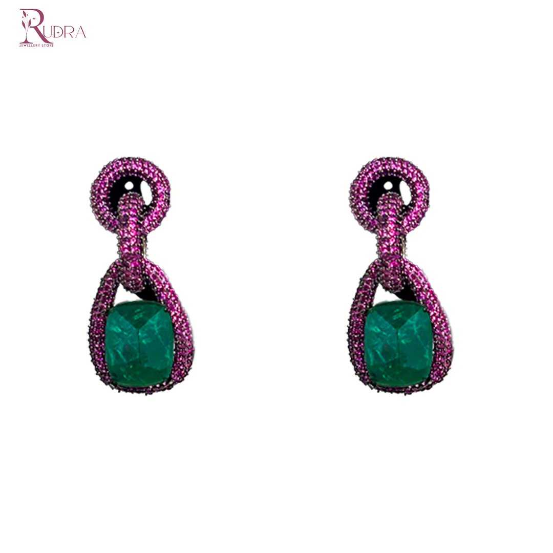 Bollywood Boss Emerald stone Necklace Set