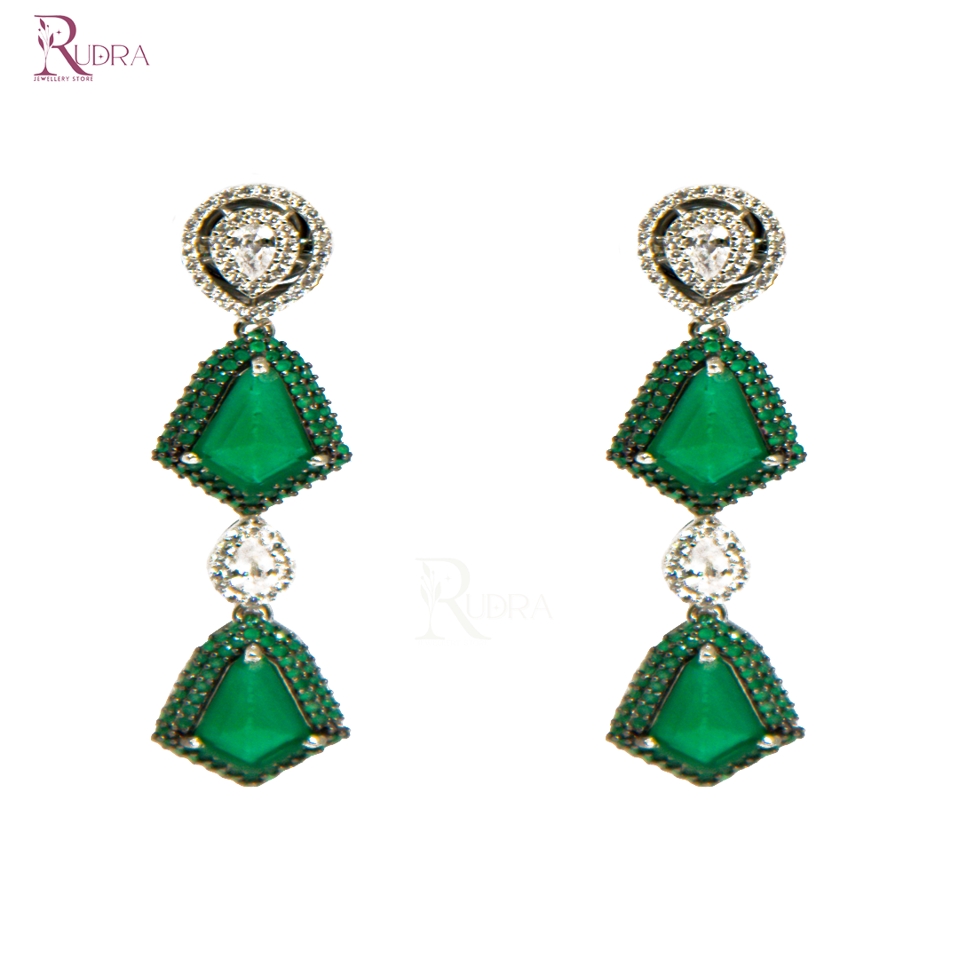 Emerald Cascade Necklace Set
