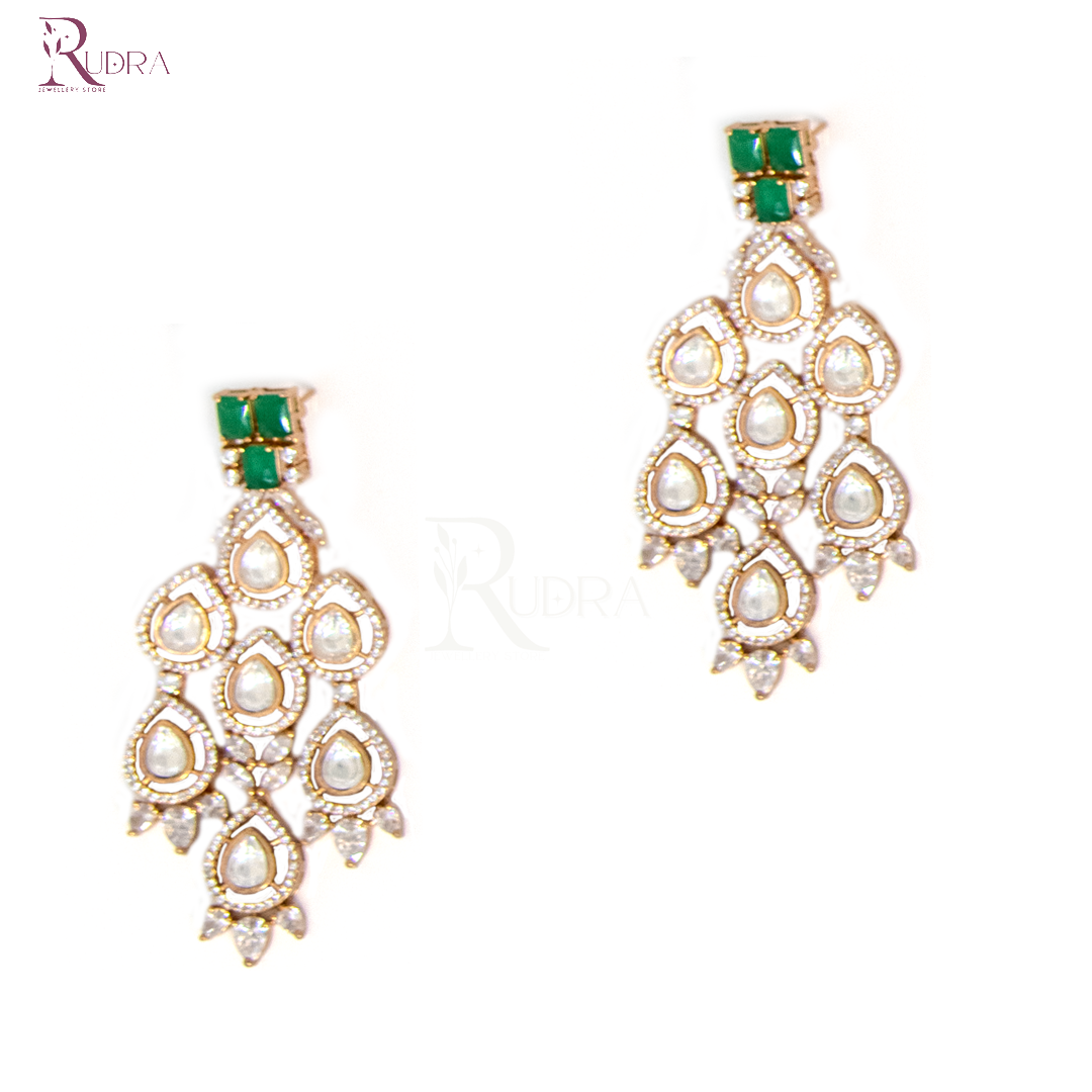 Victorian CZ Kundan Necklace Set