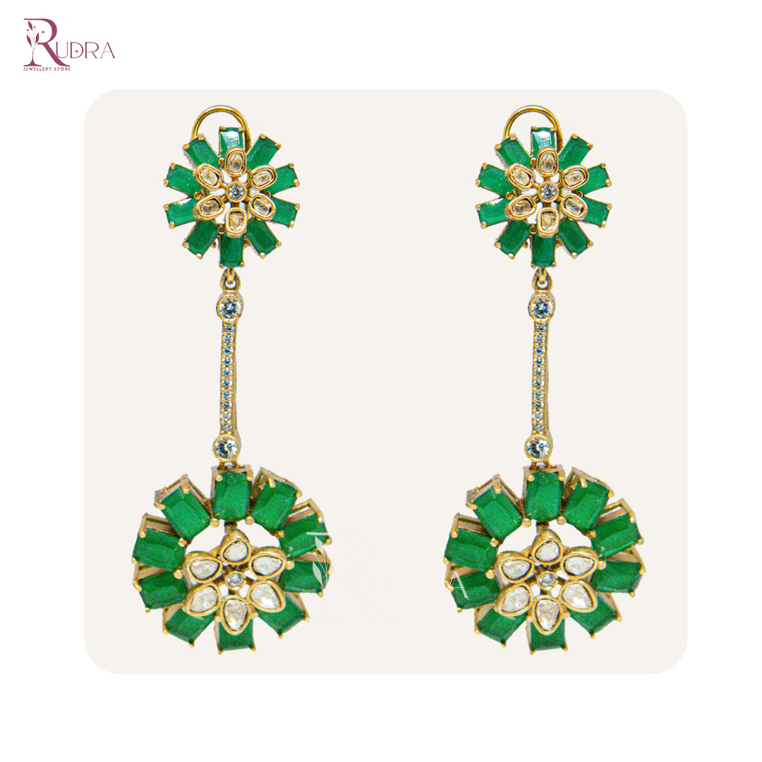 Floral Kundan Earrings