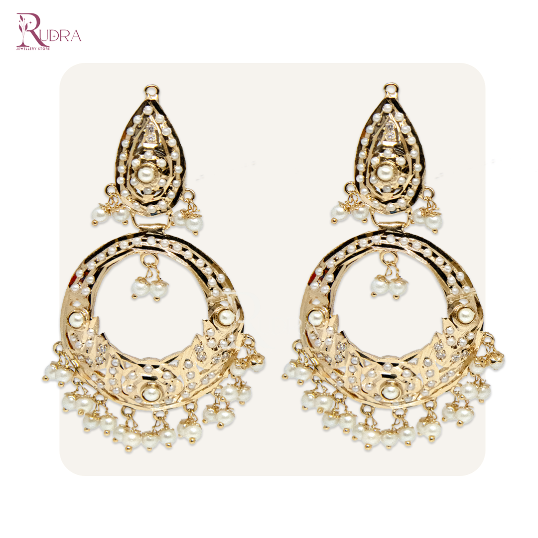 Jadau Chandbali Earrings – Handcrafted Luxury