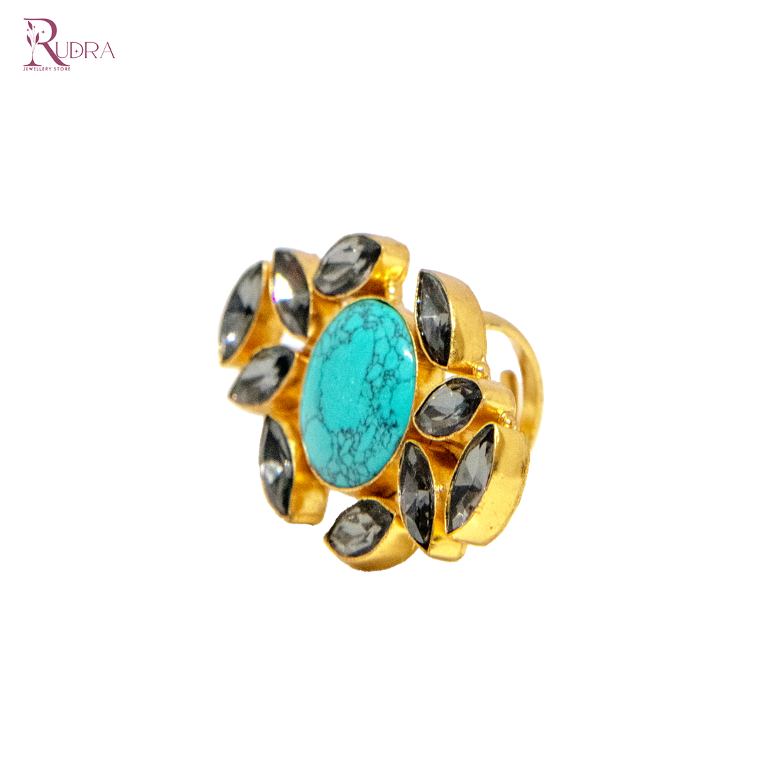 Turquoise Bloom Ring