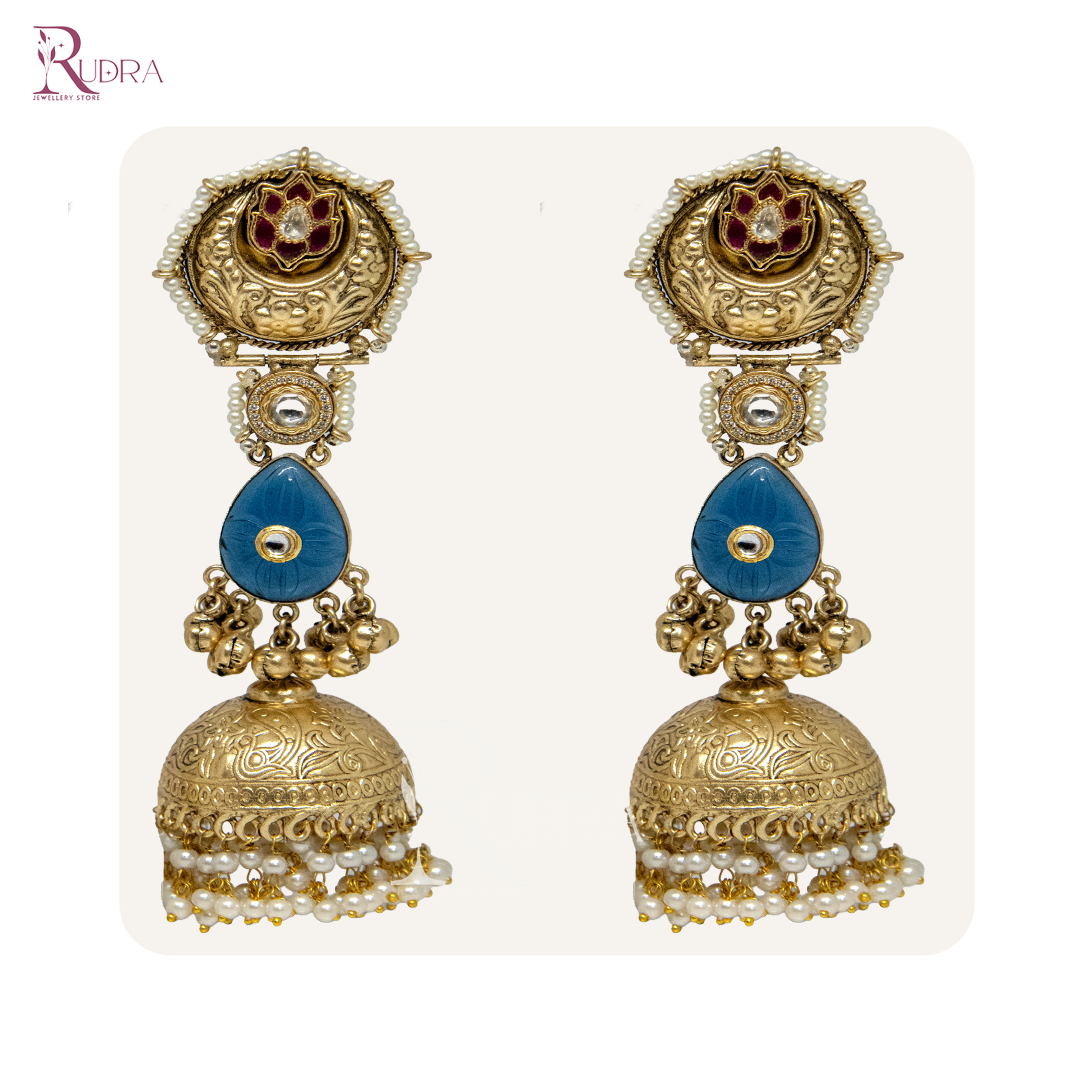 Royal Jharokha Jhumkas – A Timeless Regal Charm