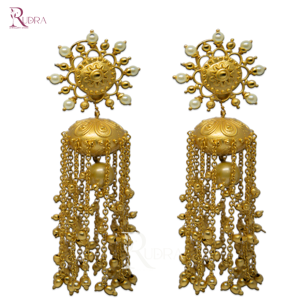 Sunburst Chain Earrings
