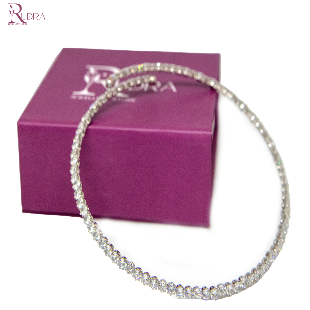 Tennis Necklace (American Diamond Cut)