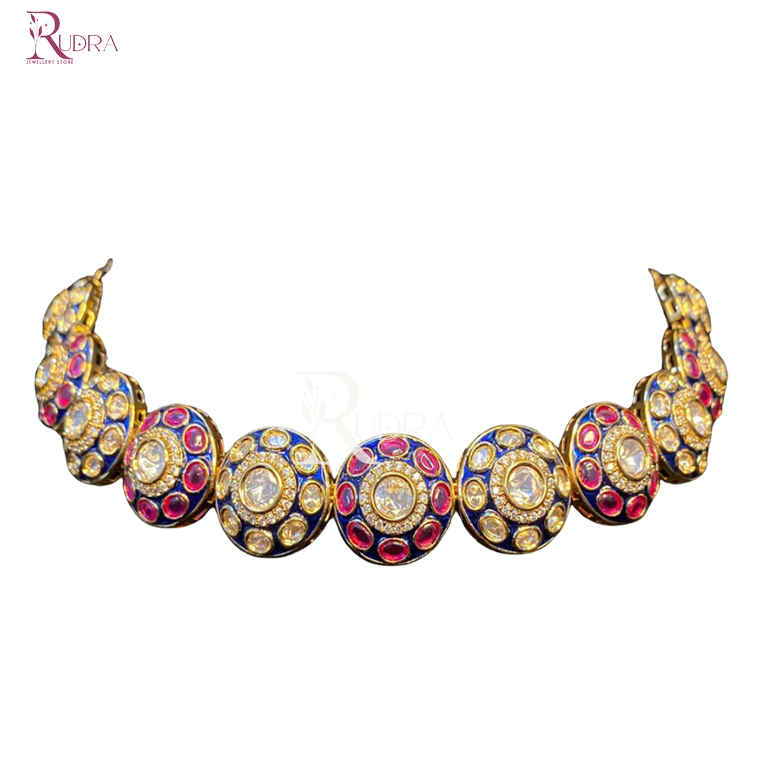 Kundan and Polki Choker Set