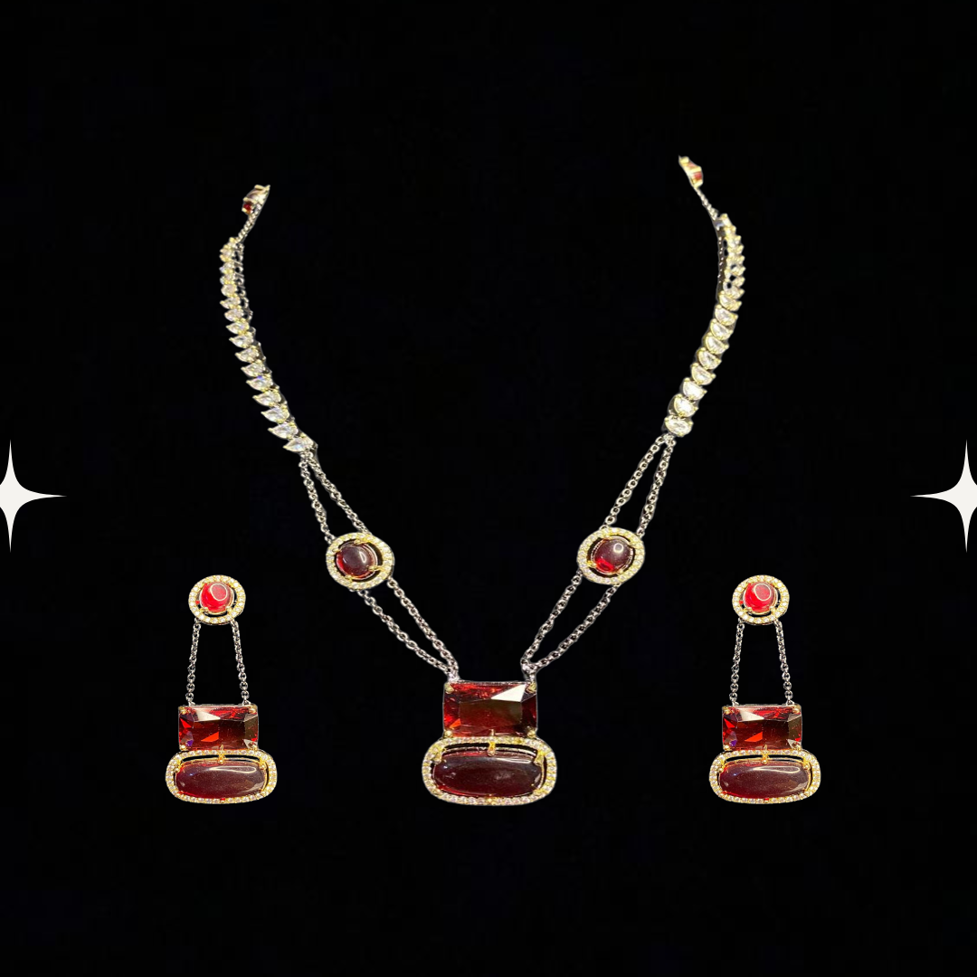 Aurora Elegance Gemstone Necklace Set