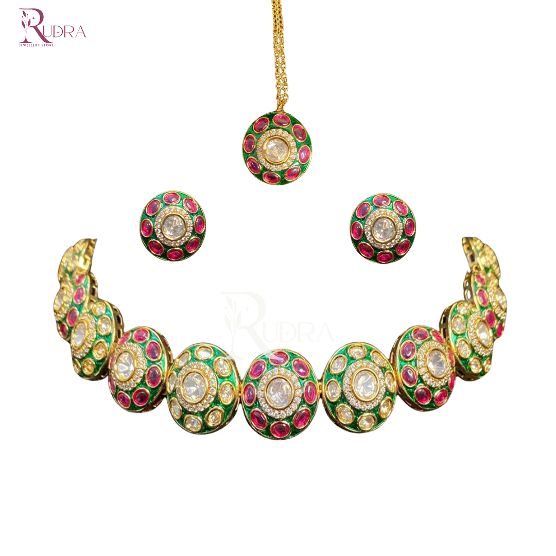 Kundan and Polki Choker Set