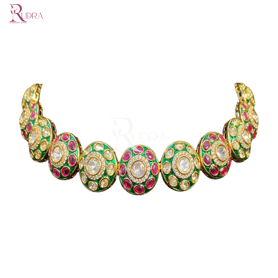 Kundan and Polki Choker Set
