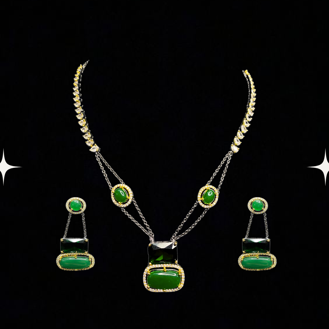 Aurora Elegance Gemstone Necklace Set
