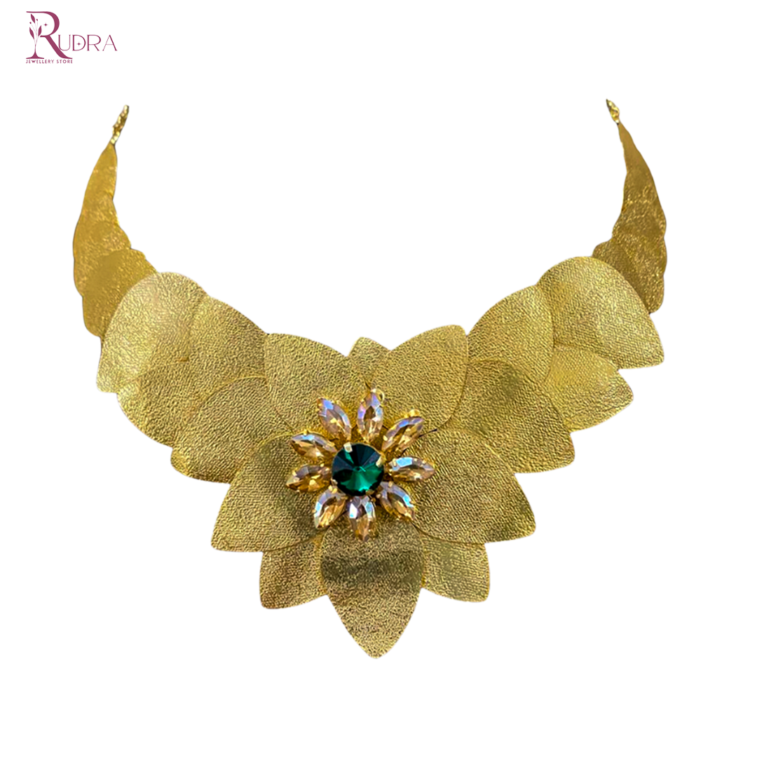 Golden Petal Glory Necklace