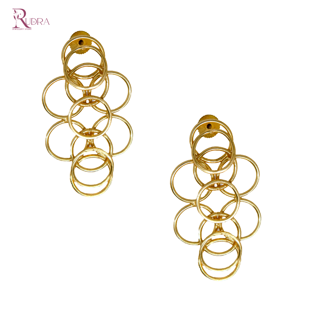 Cascade Circle Drop Earrings
