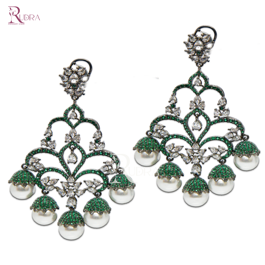 Psychedelic Pearl Cascade Earrings