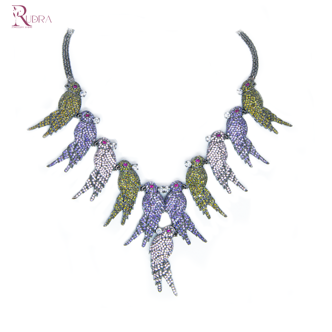 Mystic Parrot Symphony Necklace Set