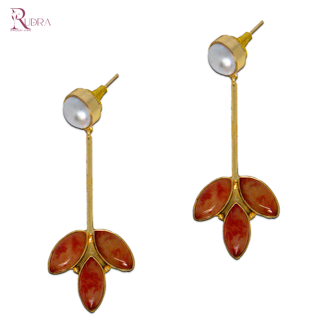 Bloom Drop Gold Earrings