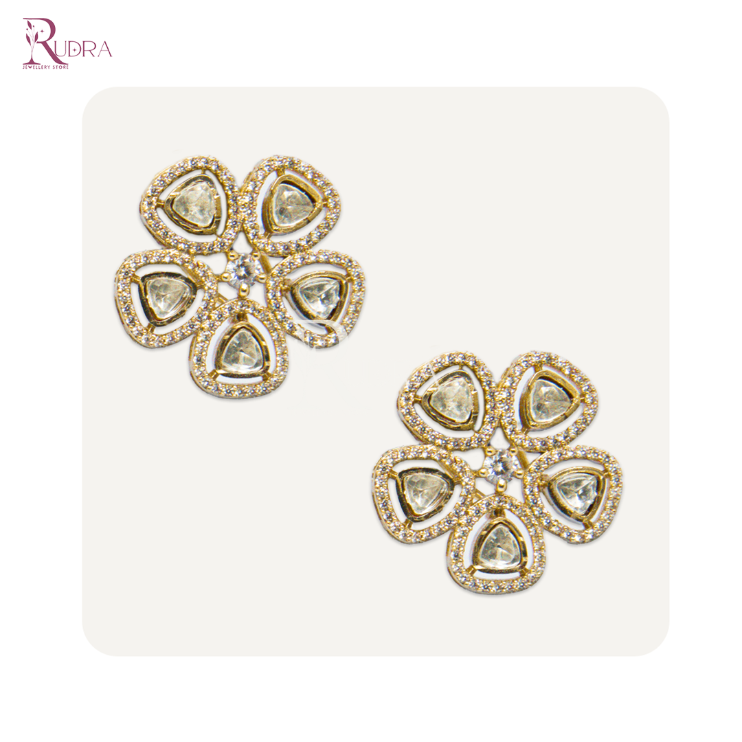 Radiant Kundan Bloom Earrings