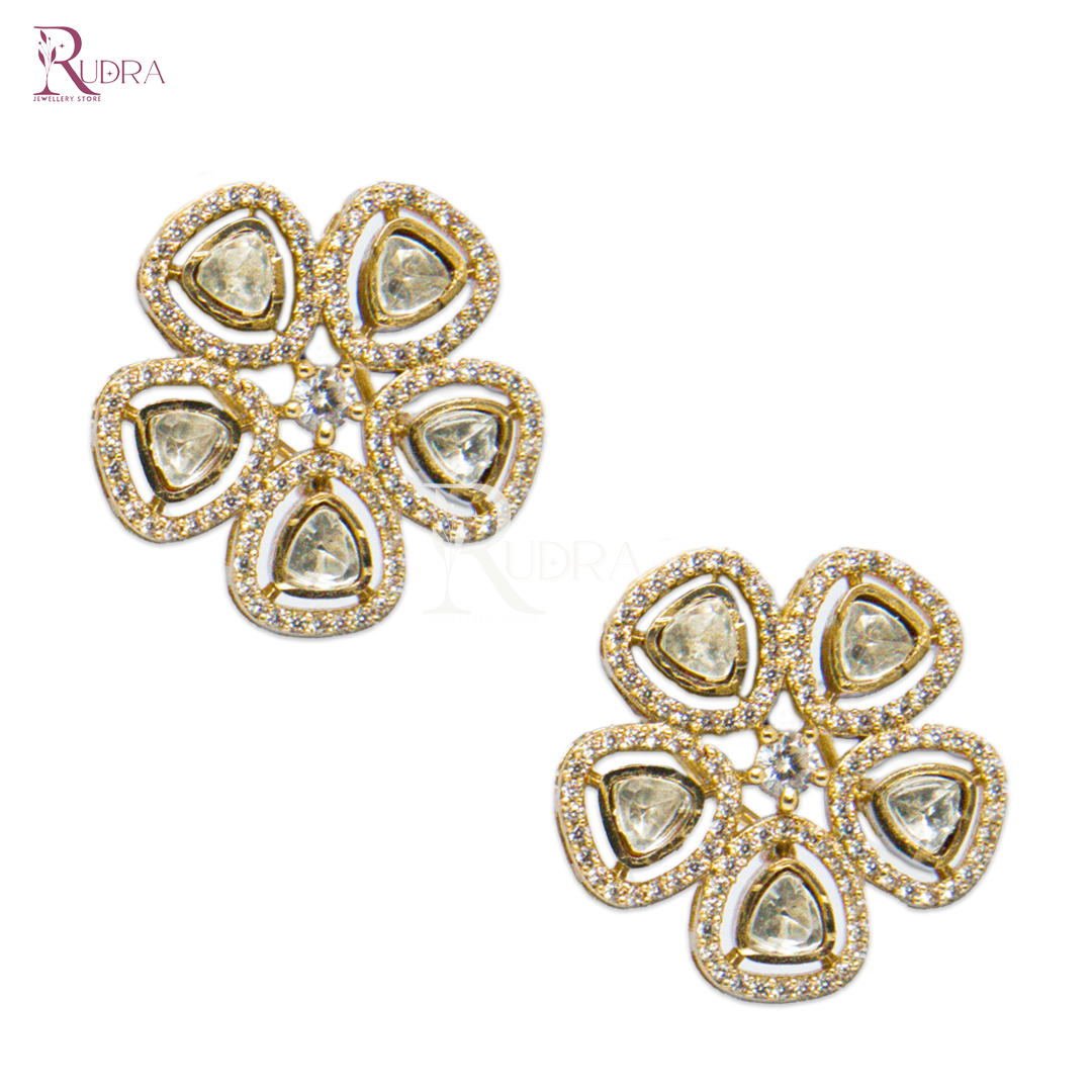 Radiant Kundan Bloom Earrings