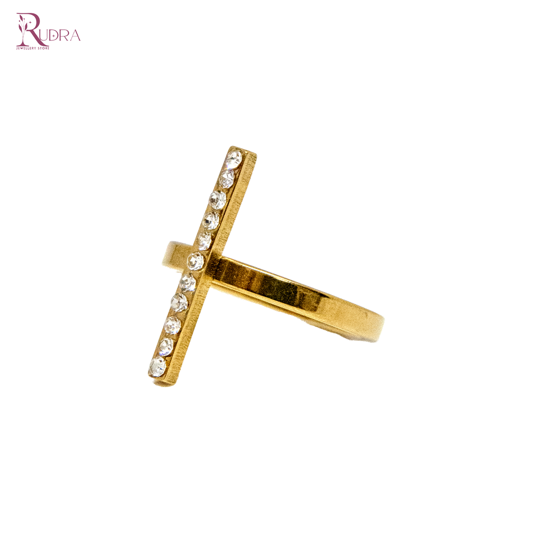 Minimalist Bar Textured Ring