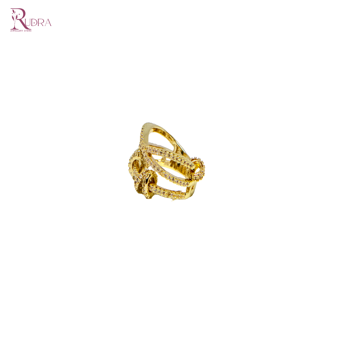 Golden Embrace Twisted Layered Vermeil Ring