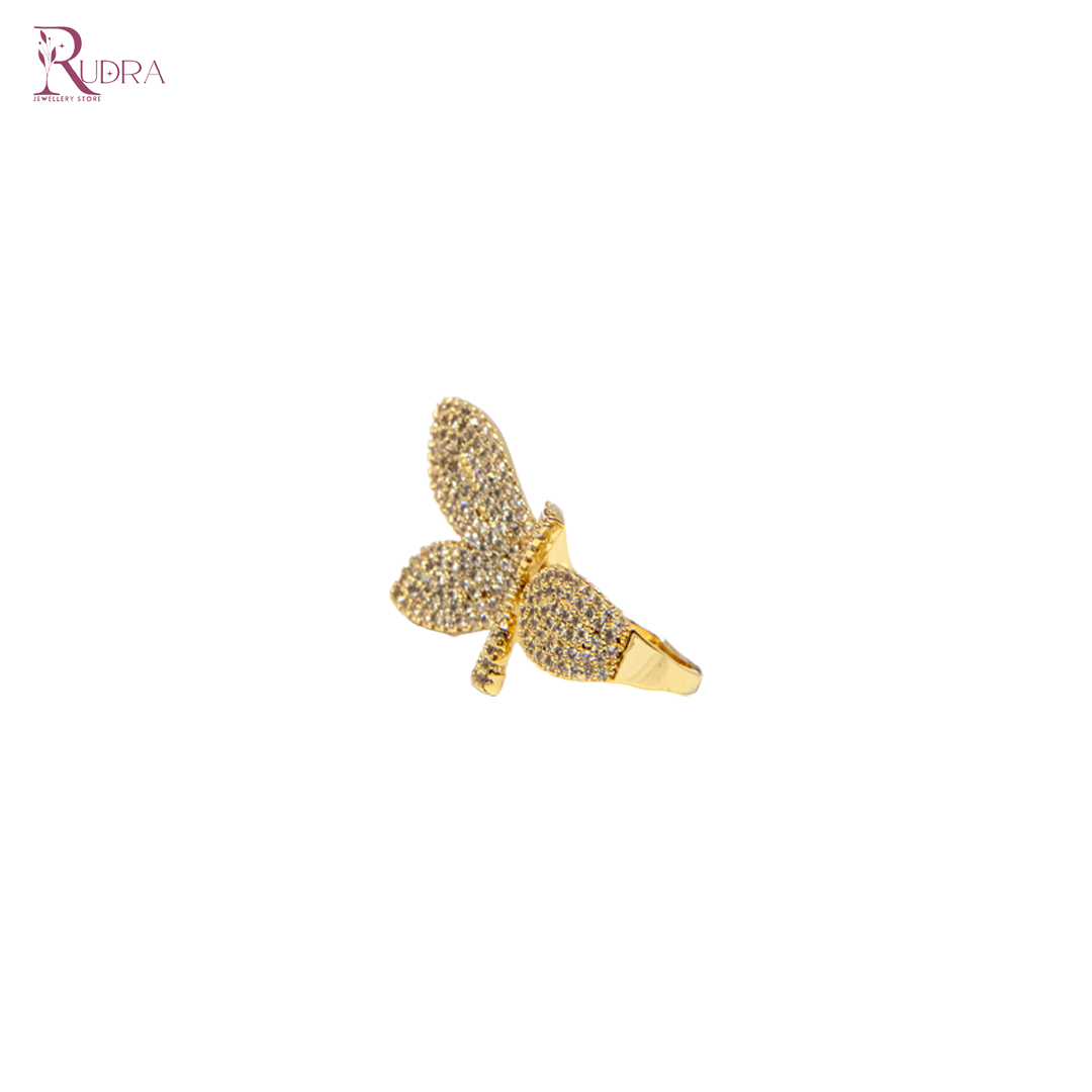 Swarovski Gold Floral Ring