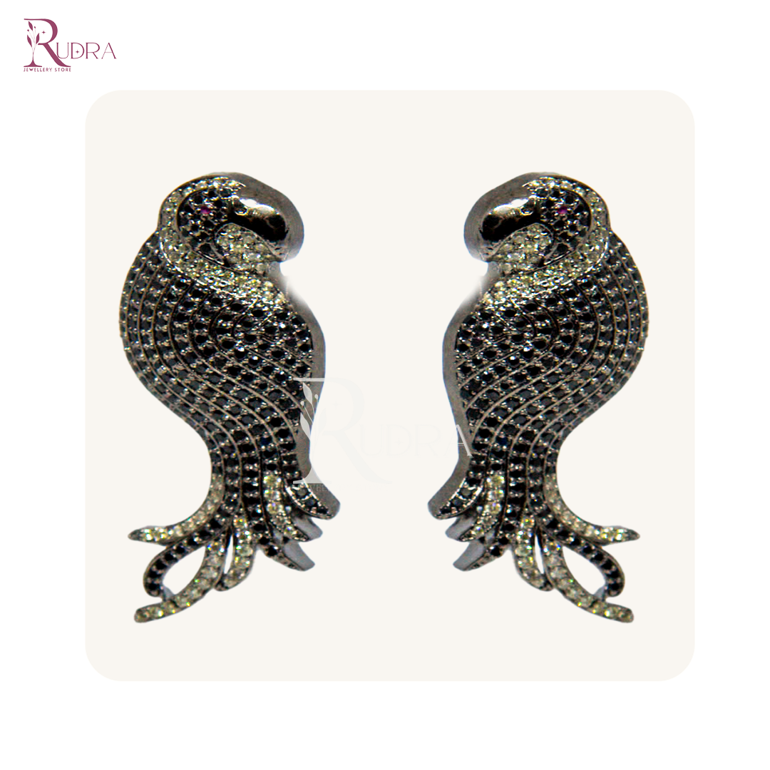 Psychedelic Parrot Glam Earrings