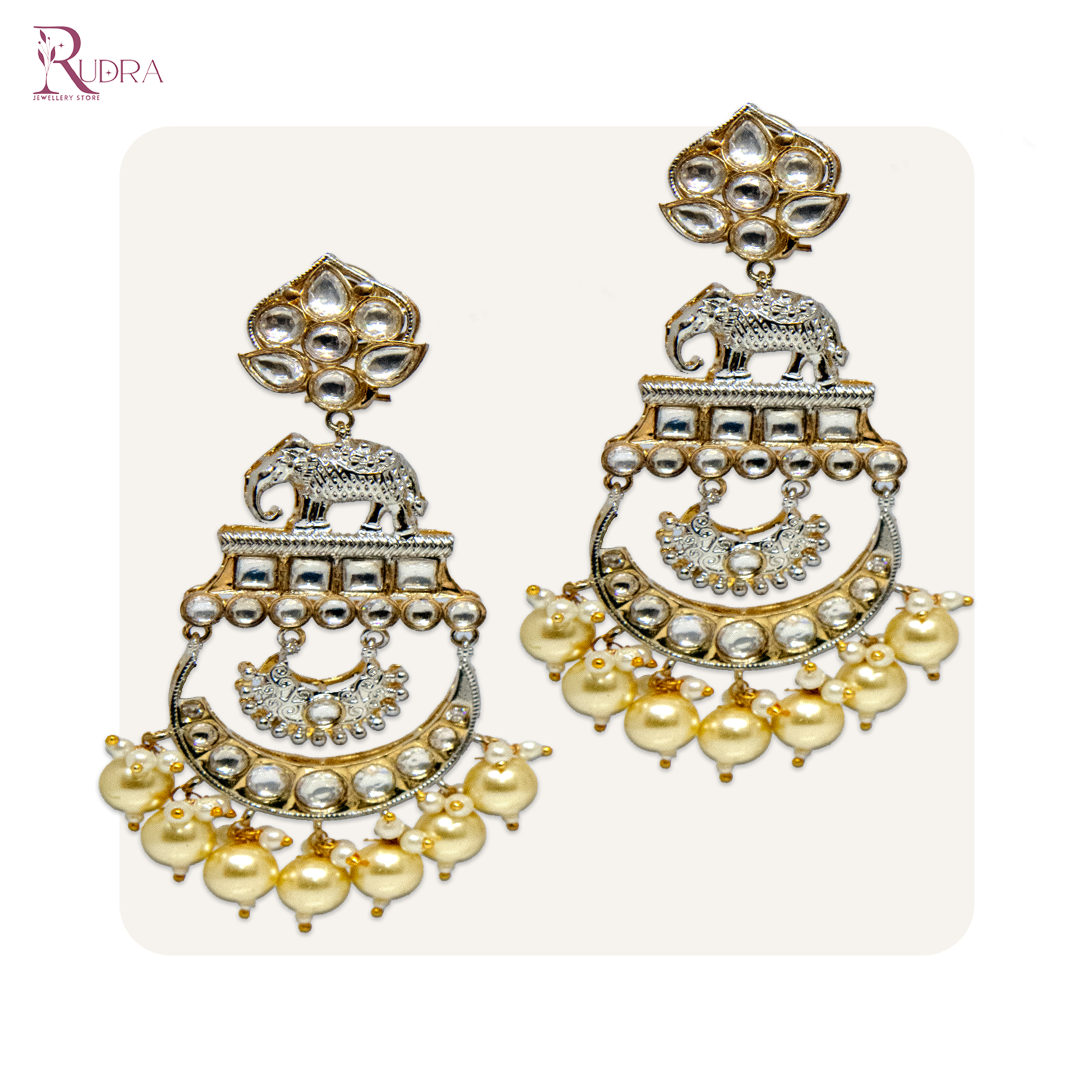 Majestic Elephant Jhumka Earrings