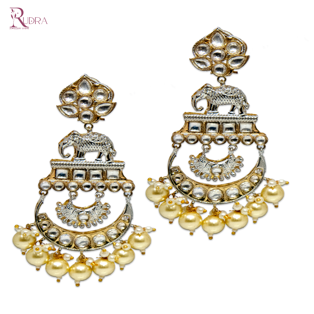 Majestic Elephant Jhumka Earrings