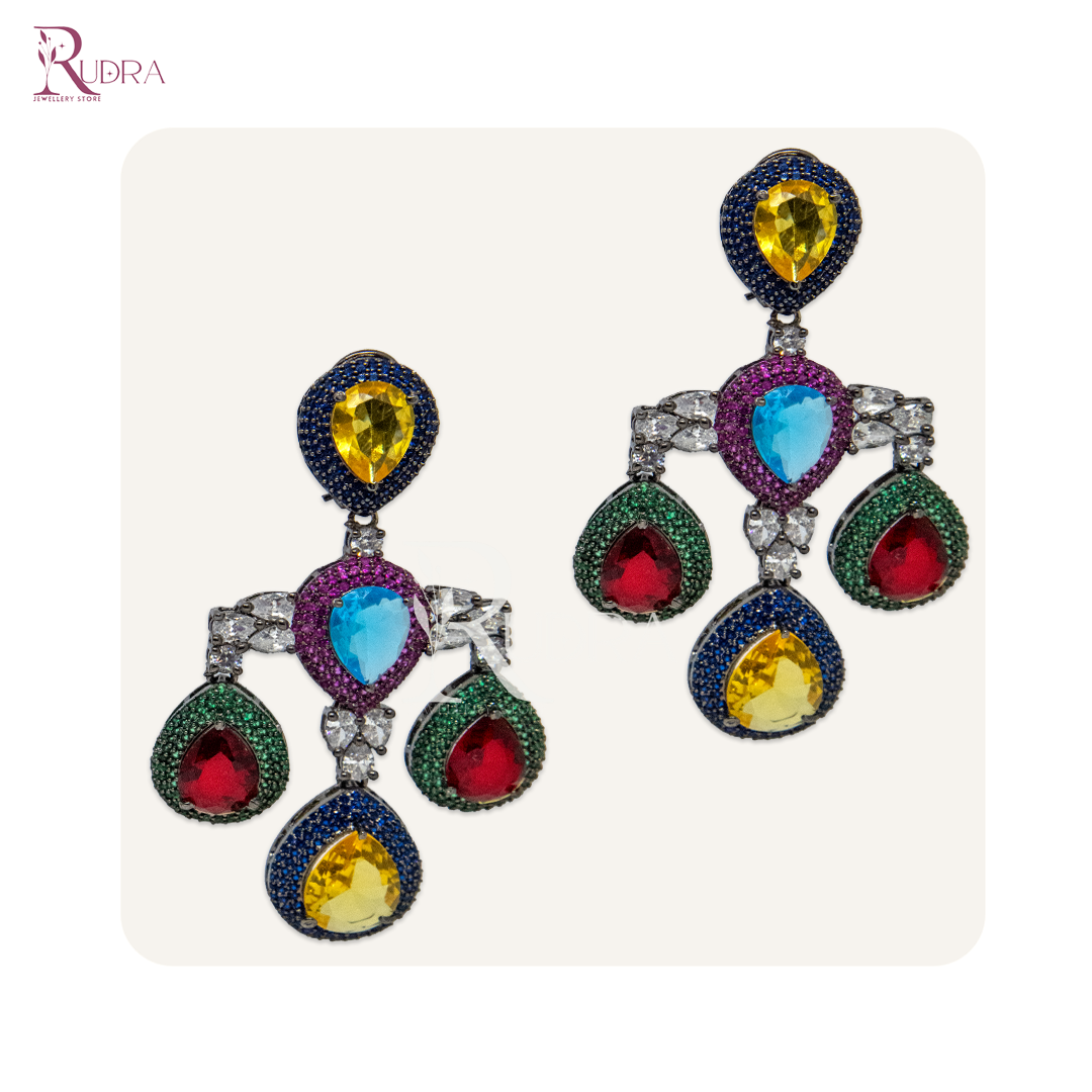 Radiance Royale Psychedelic Danglers