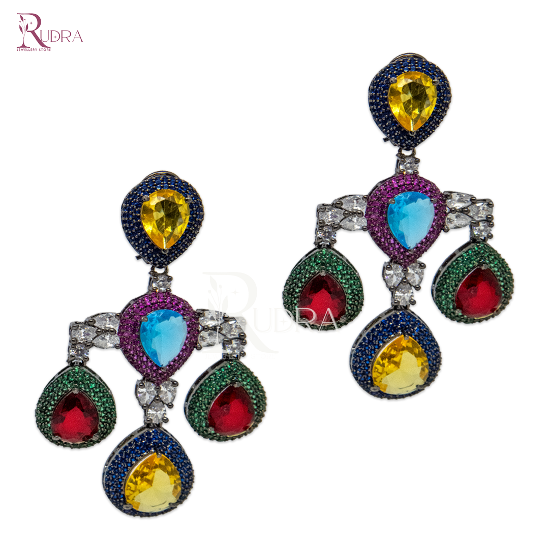 Radiance Royale Psychedelic Danglers