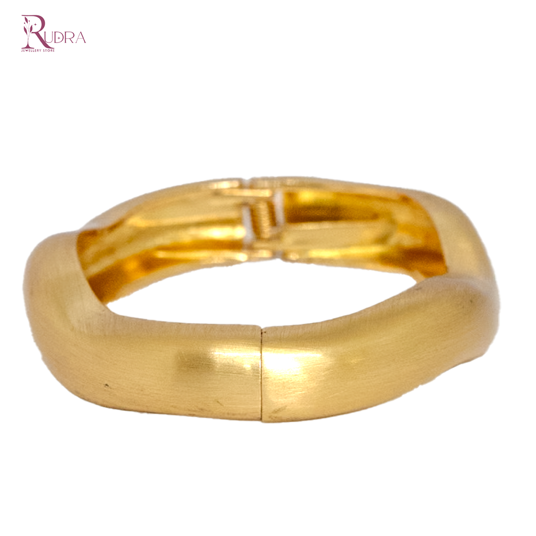"gold cuff bracelet 18ct gold platting wear at traditional event and daily wear"