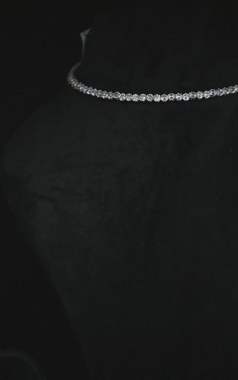 Tennis Necklace (American Diamond Cut)
