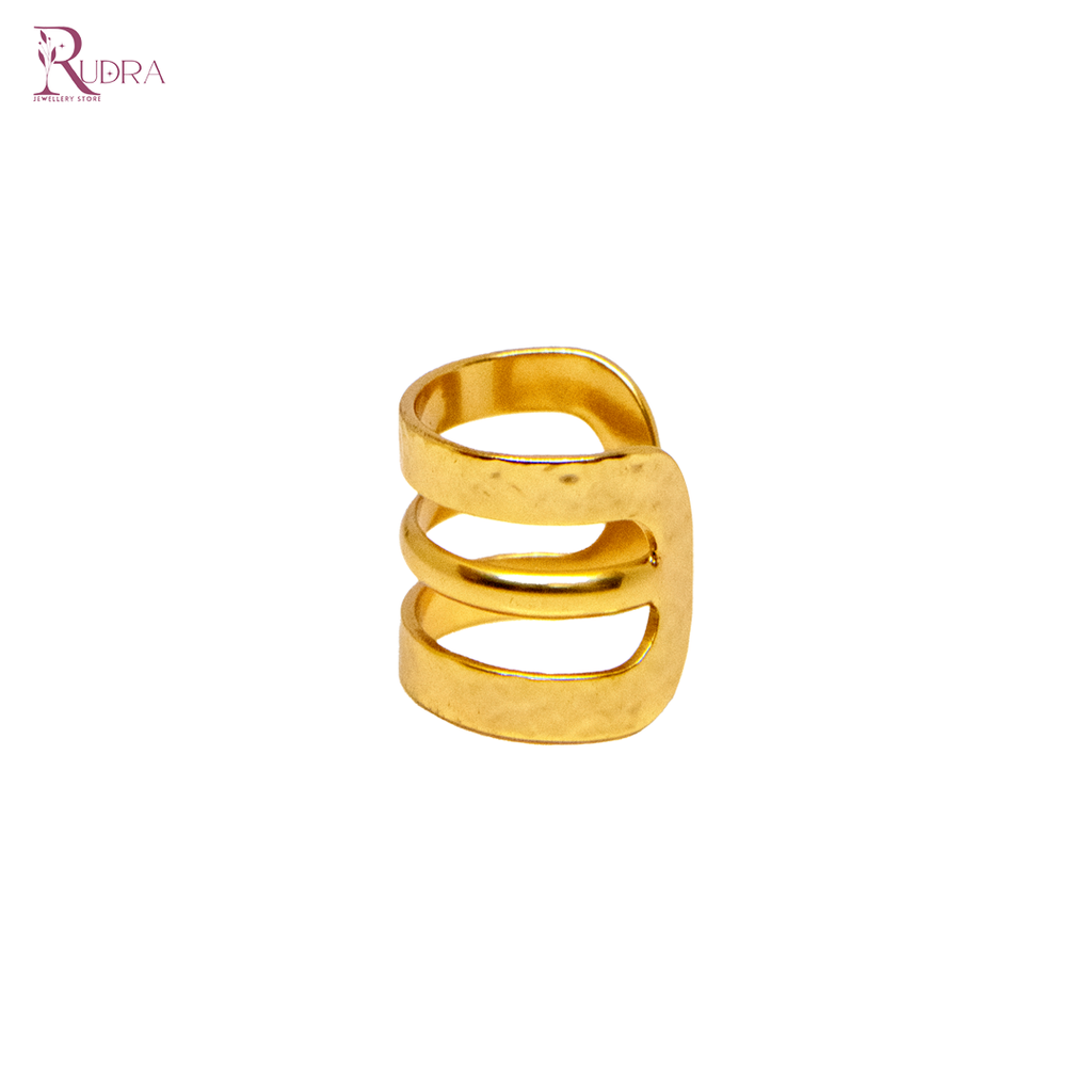 Golden Layered Ring