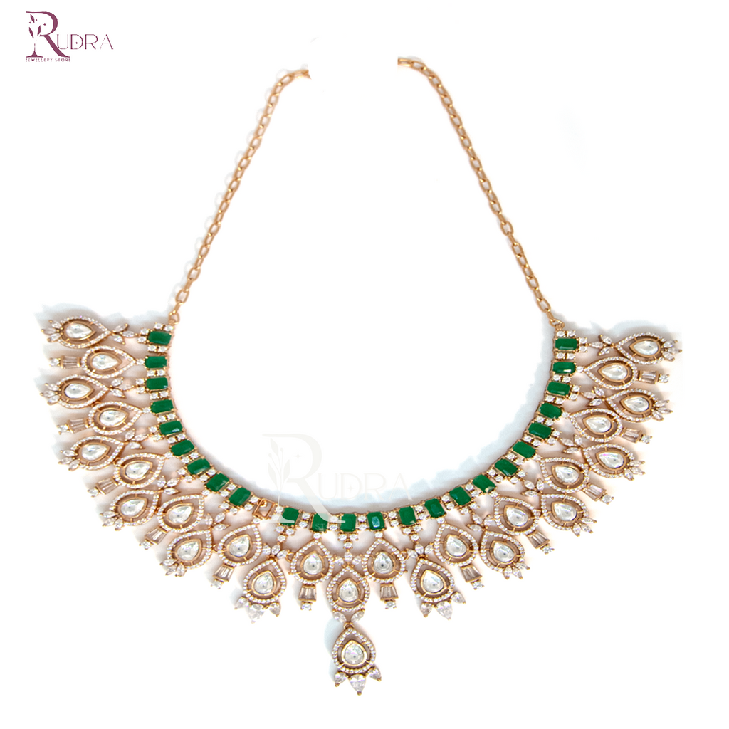 Victorian CZ Kundan Necklace Set