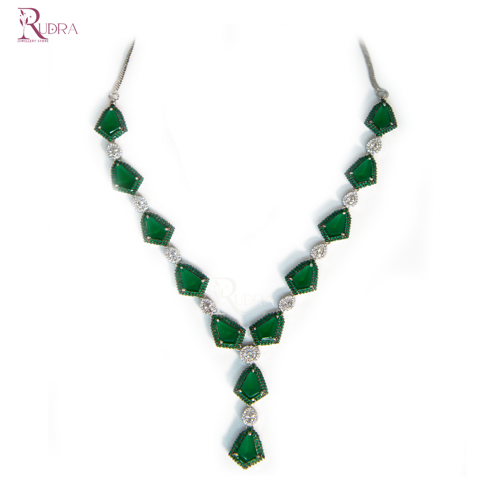 Emerald Cascade Necklace Set