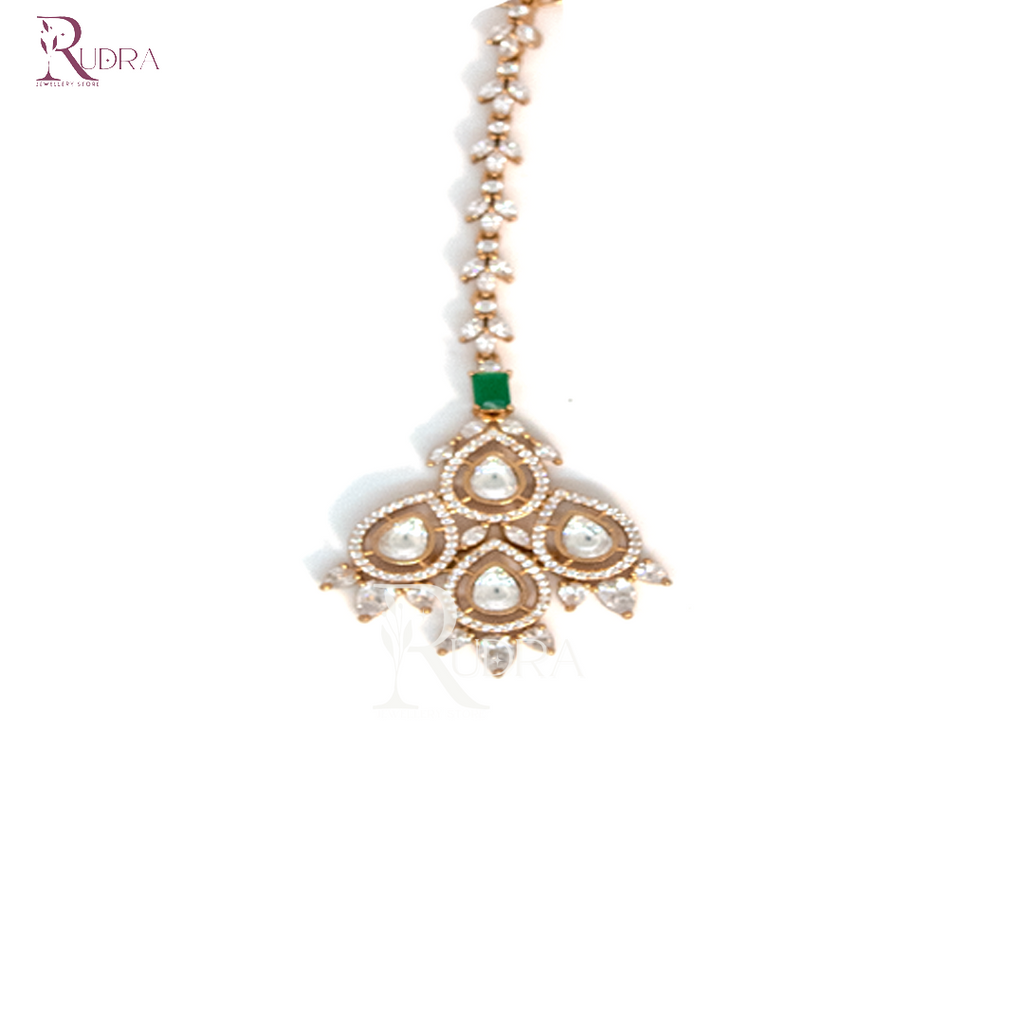 Victorian CZ Kundan Necklace Set