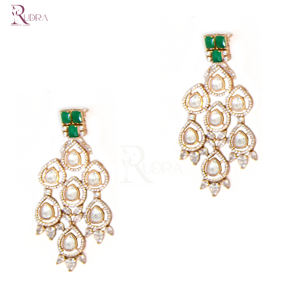 Victorian CZ Kundan Necklace Set