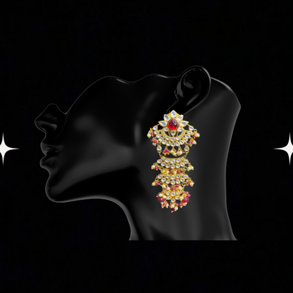 Regal Kundan Chandbali Earrings