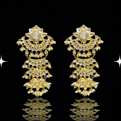 Regal Kundan Chandbali Earrings