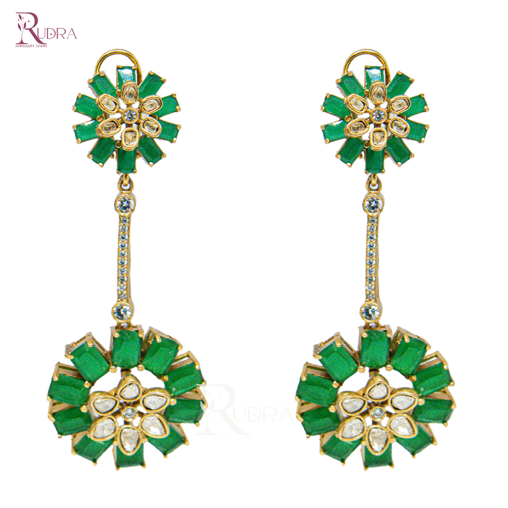 Floral Kundan Earrings