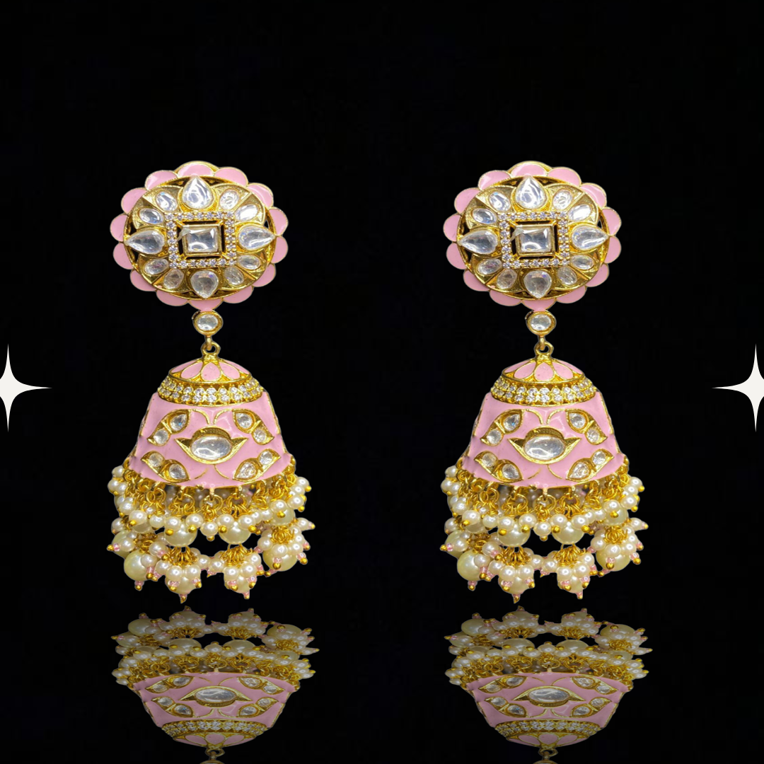 Regal Enamel Jhumkas