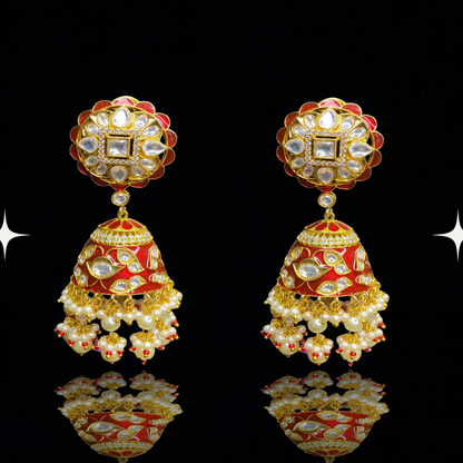 Regal Enamel Jhumkas