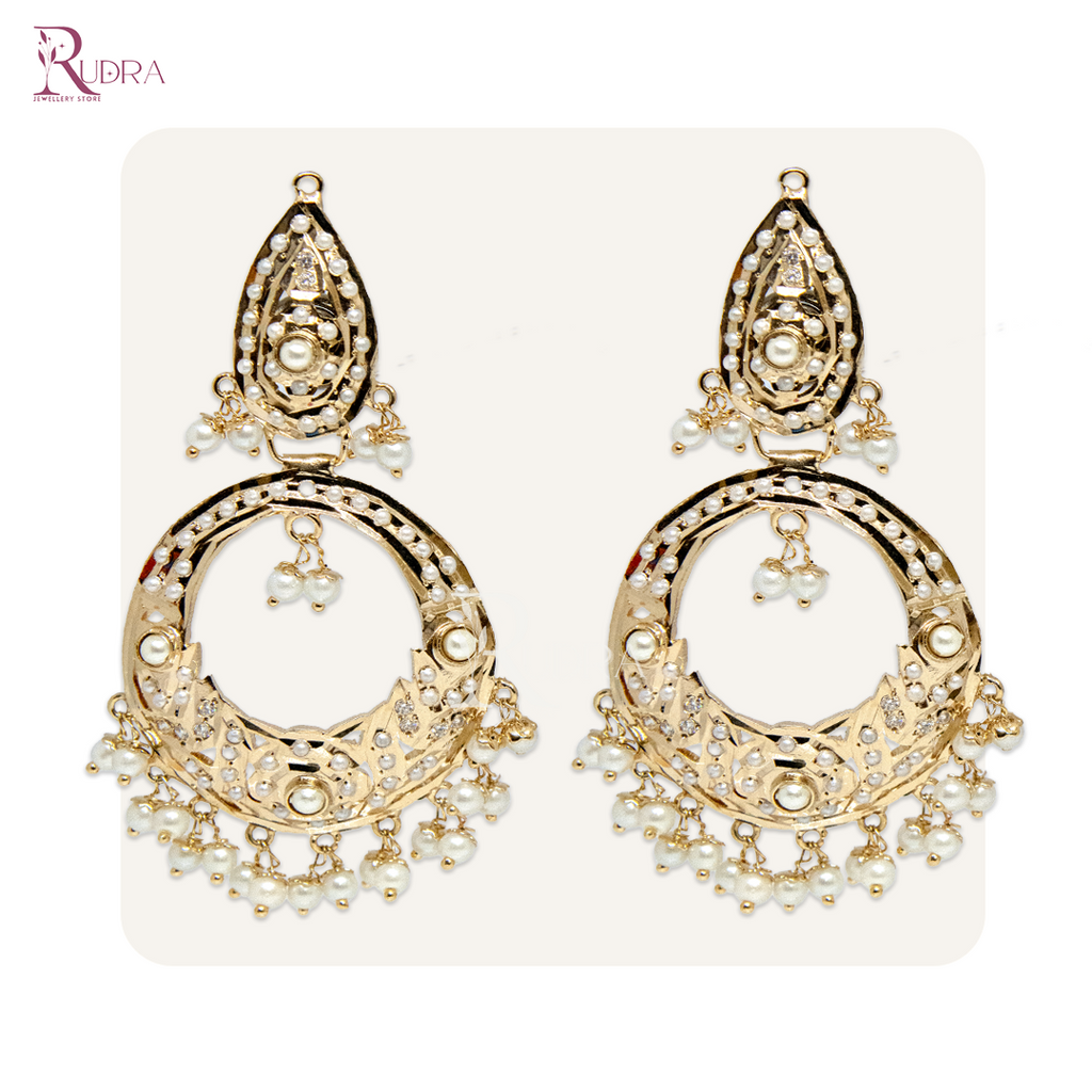 Jadau Chandbali Earrings – Handcrafted Luxury