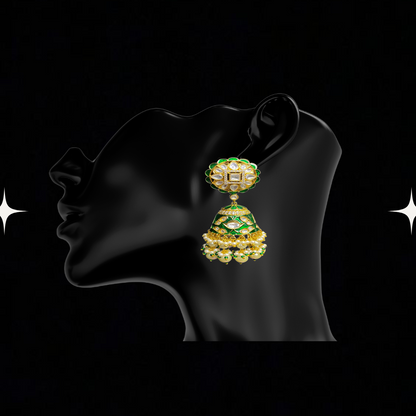 Regal Enamel Jhumkas