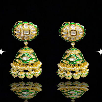 Regal Enamel Jhumkas