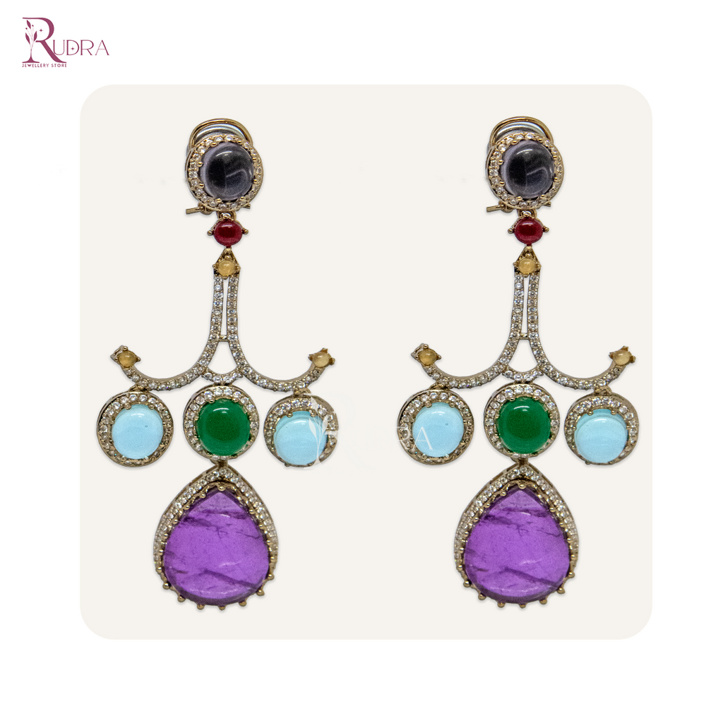 Radiance Royale Multistone Drop Earrings
