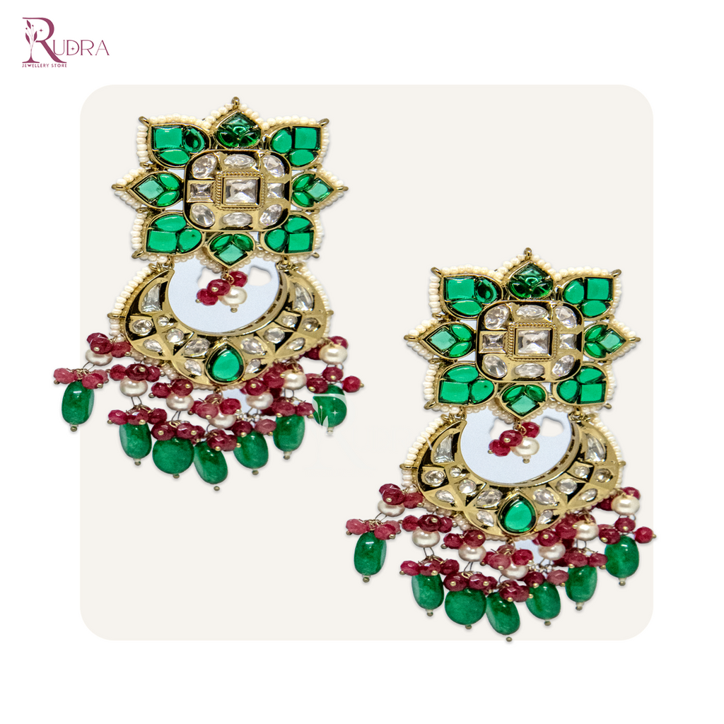 Regal Kundan Chandbali Earrings