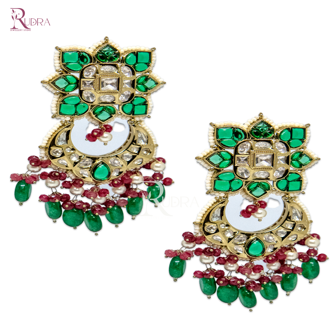 Regal Kundan Chandbali Earrings
