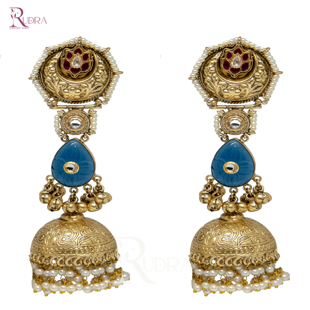 Royal Jharokha Jhumkas – A Timeless Regal Charm