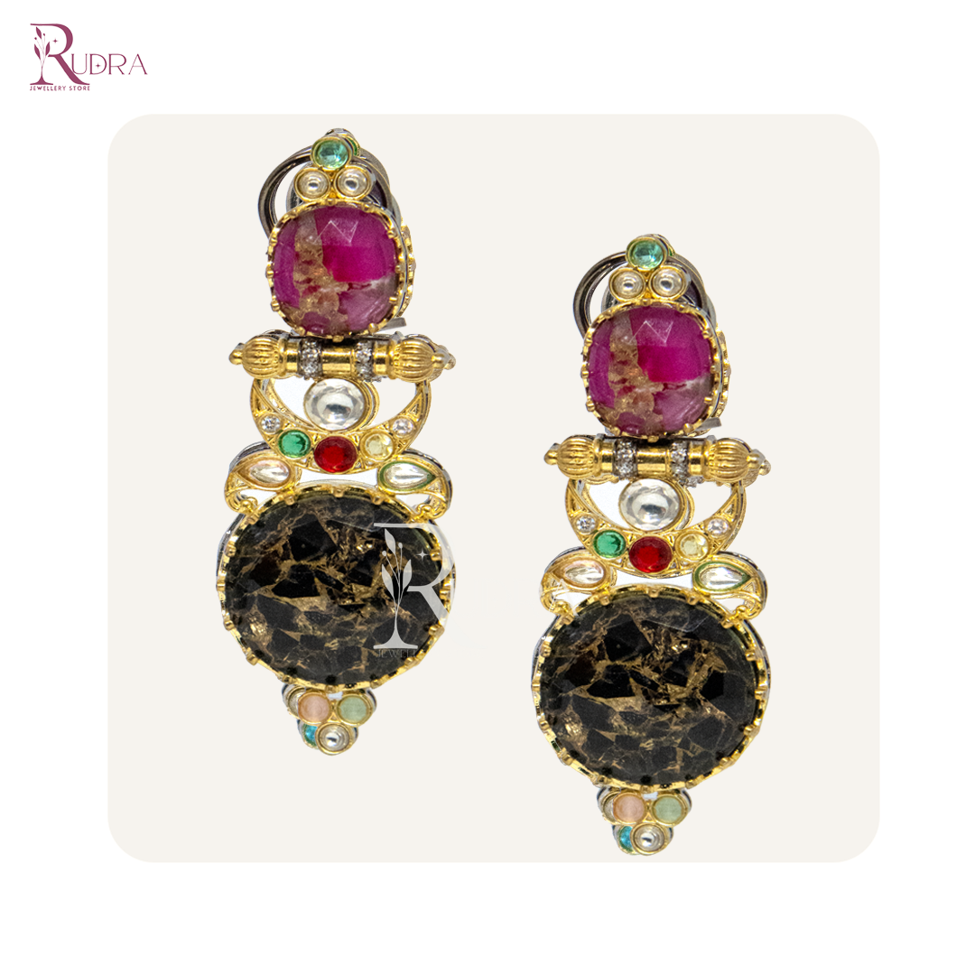 Celestial Radiance Mosaic Earrings