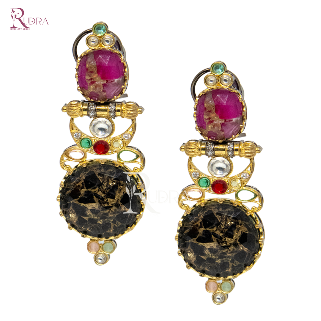 Celestial Radiance Mosaic Earrings
